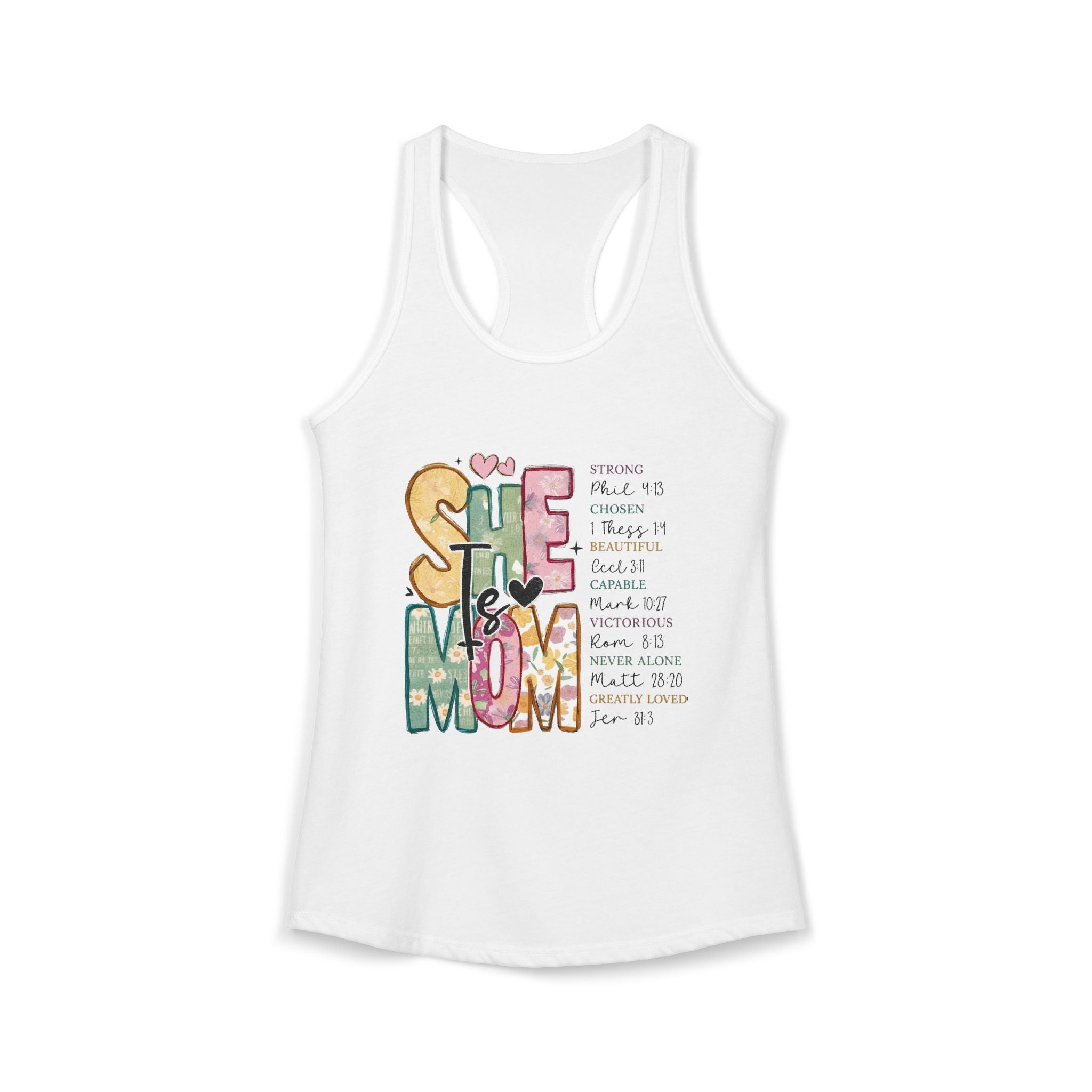 She Is Mom Racerback Tank