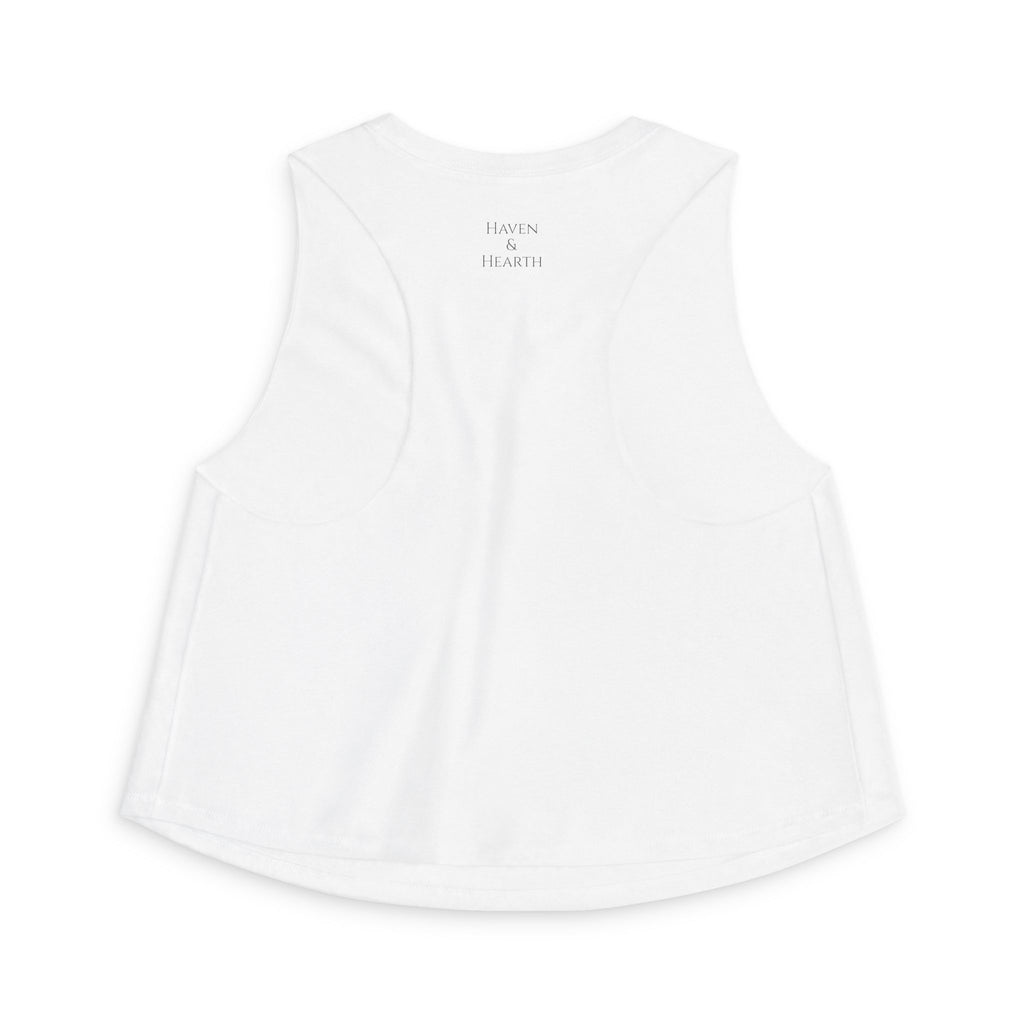 Fairy Girl Graphic Crop Top — Boho Butterfly Illustration Tank