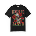 Cinco de Mayo Sugar Skull T-shirt | Floral Rose Skull Tee