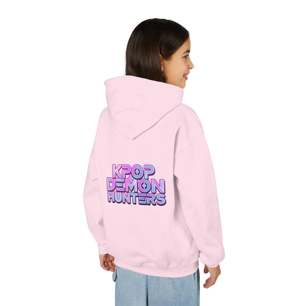 K-Pop Children’s Demon Hunters Hoodie — Neon K-Pop Band Anime Art Pullover