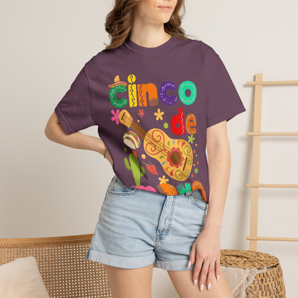 Cinco de Mayo Guitar Cactus T-Shirt | Fiesta Illustration