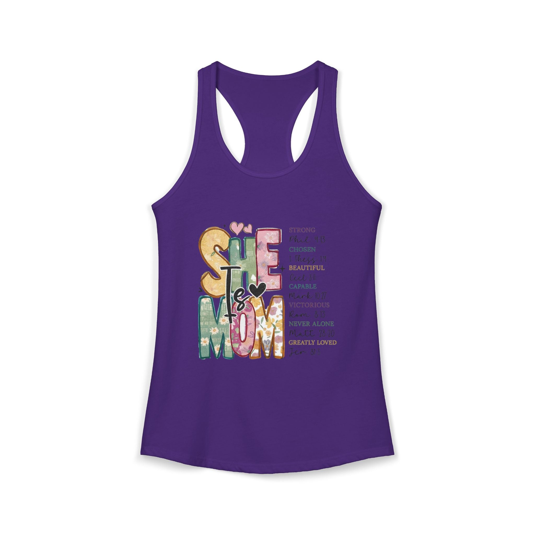 She Is Mom Racerback Tank