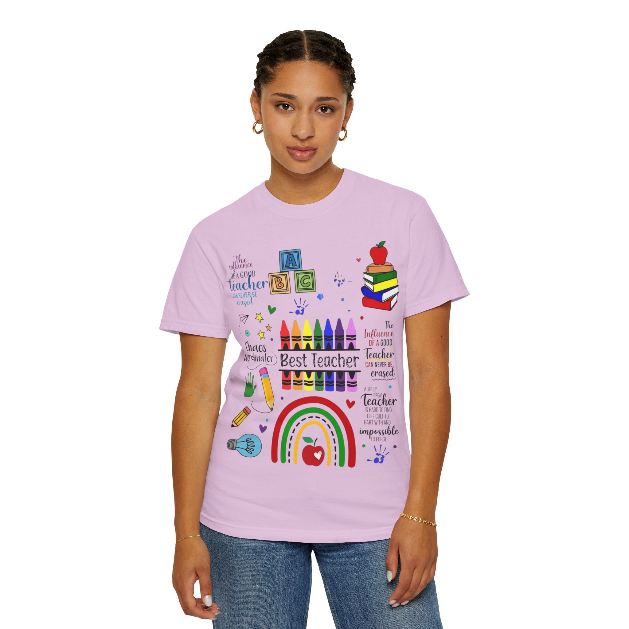 Best Teacher Colorful Classroom Graphic T-Shirt — Teacher Appreciation Gift