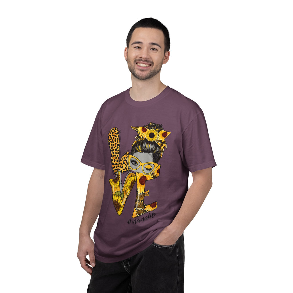 Love Mom T-Shirt — Sunflower & Leopard 'Mom Life' Graphic Tee