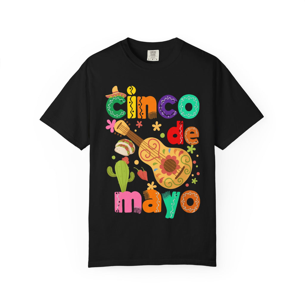 Cinco de Mayo Guitar Cactus T-Shirt | Fiesta Illustration