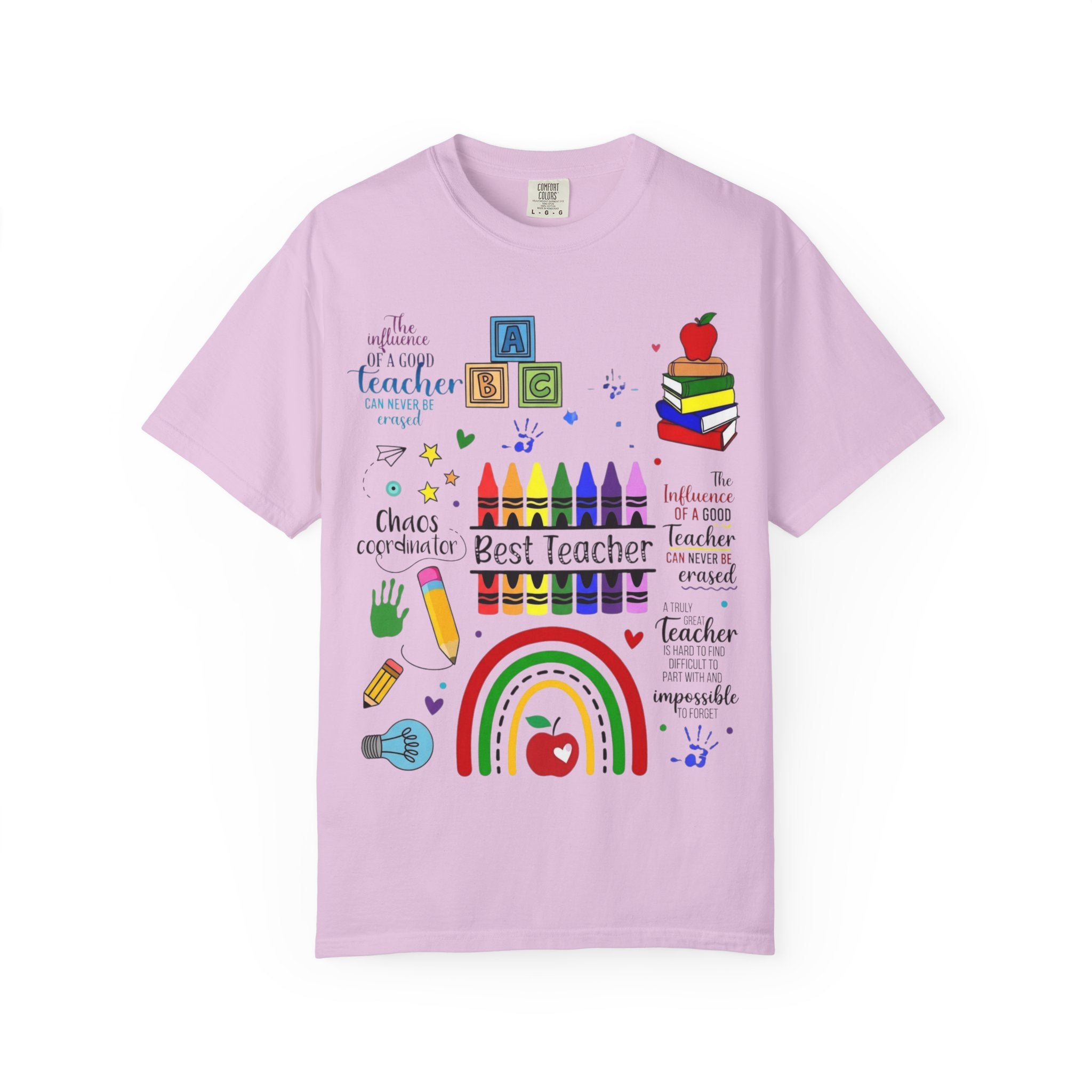 Best Teacher Colorful Classroom Graphic T-Shirt — Teacher Appreciation Gift