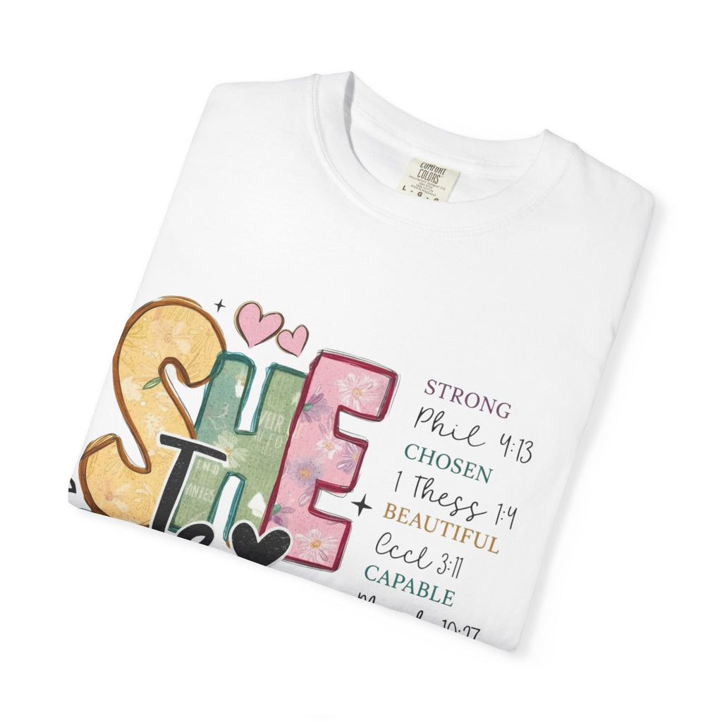 She & Mom Scripture Floral T-Shirt — Faith-Based Mother's Day Gift
