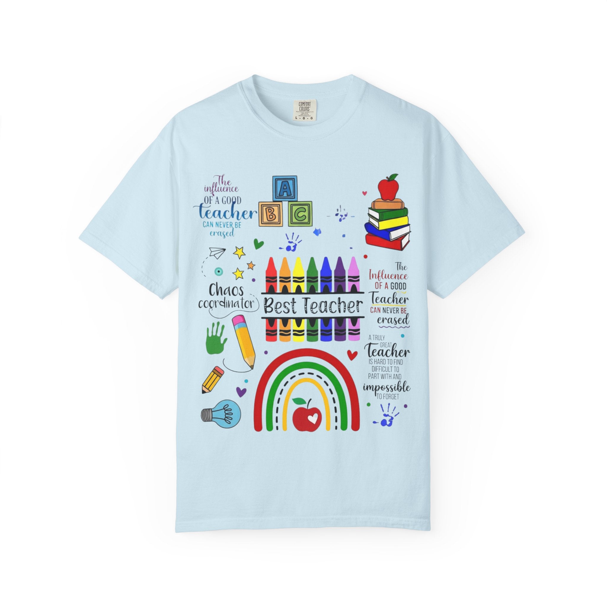 Best Teacher Colorful Classroom Graphic T-Shirt — Teacher Appreciation Gift