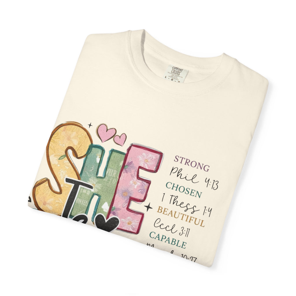 She & Mom Scripture Floral T-Shirt — Faith-Based Mother's Day Gift