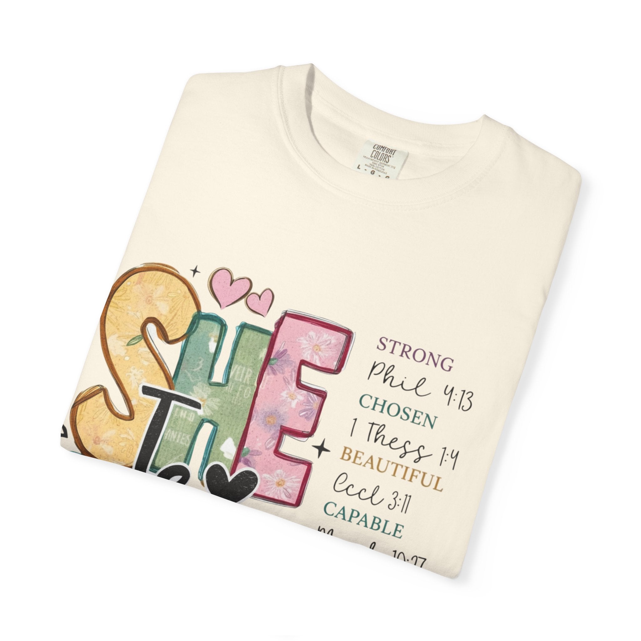She & Mom Scripture Floral T-Shirt — Faith-Based Mother's Day Gift