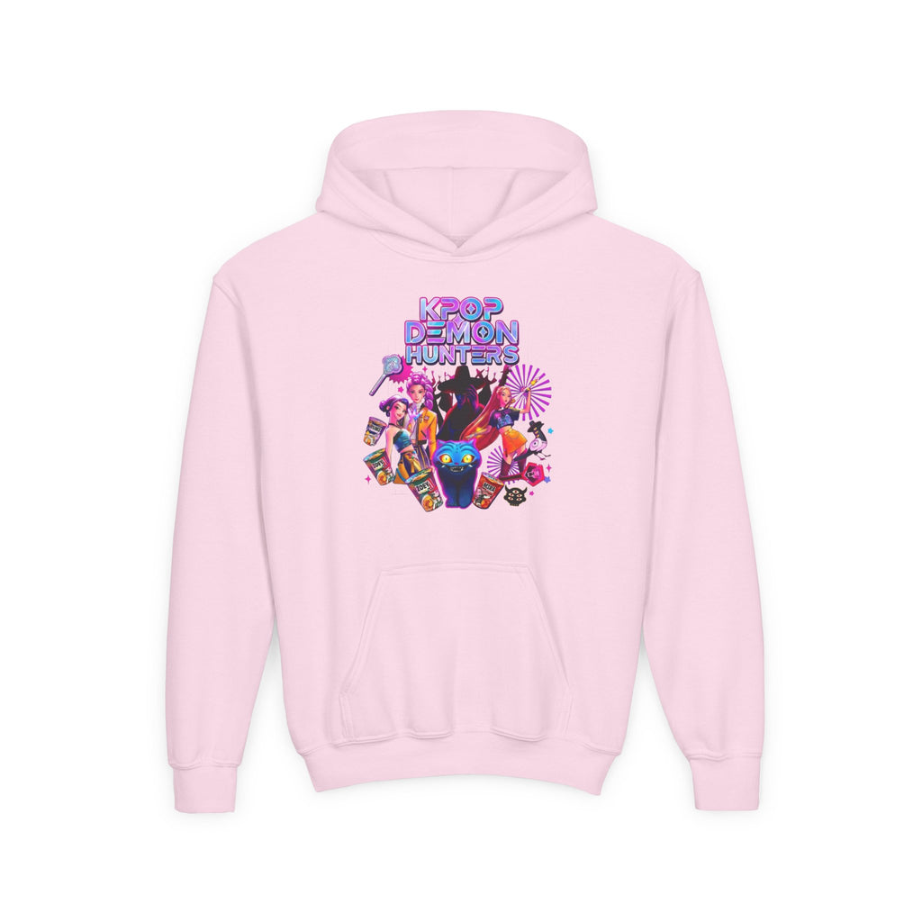 K-Pop Children’s Demon Hunters Hoodie — Neon K-Pop Band Anime Art Pullover