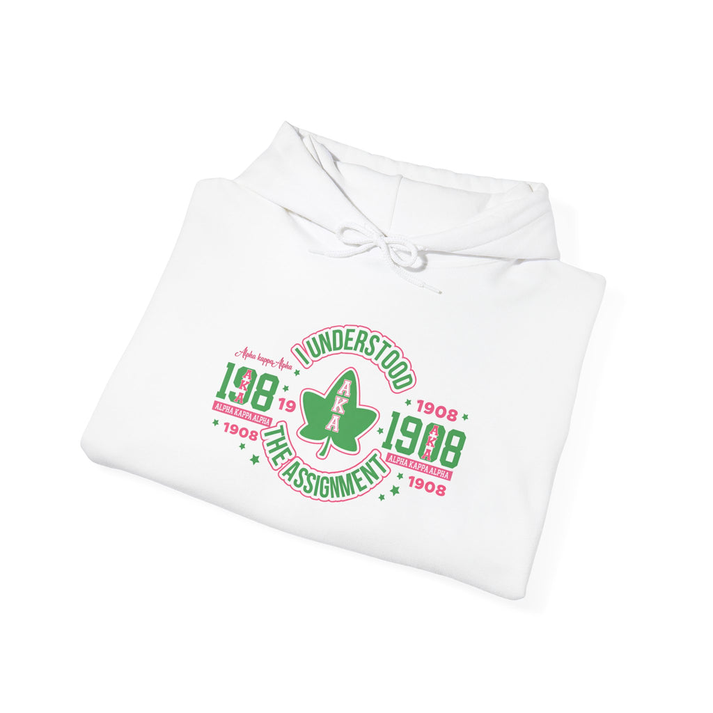 Alpha Kappa Alpha 1908 Hoodie — Vintage Sorority Crest Pullover