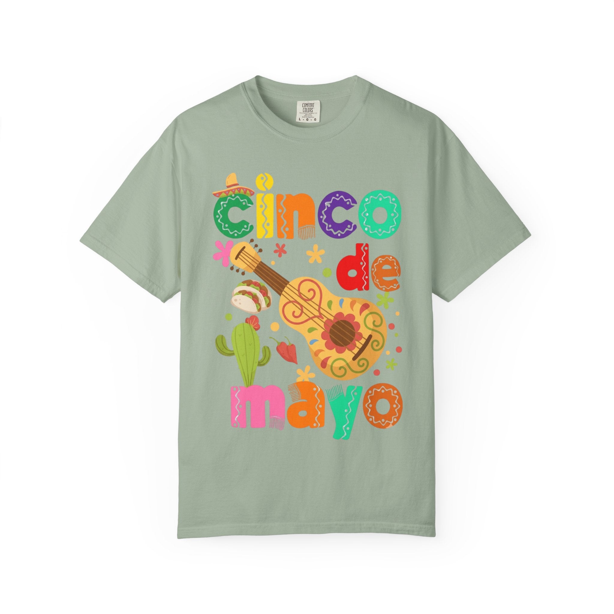 Cinco de Mayo Guitar Cactus T-Shirt | Fiesta Illustration
