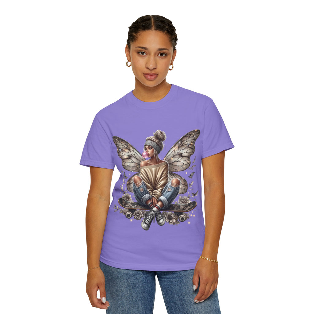 Fairy Skateboard Tee — Urban Butterfly Girl Graphic T-Shirt