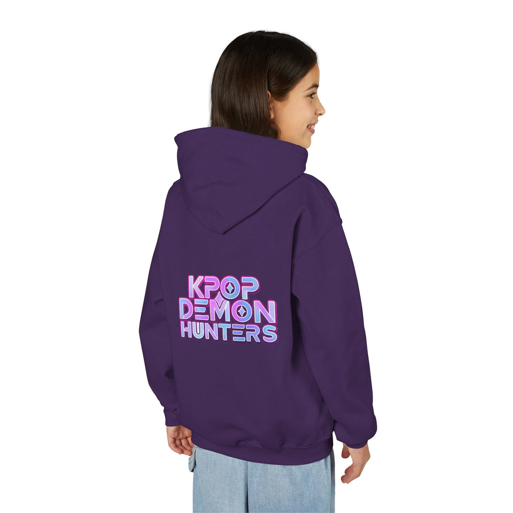 K-Pop Children’s Demon Hunters Hoodie — Neon K-Pop Band Anime Art Pullover