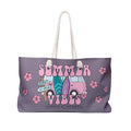 Summer Vibes Weekender Bag Surf Van, Surfboards & Hibiscus Design