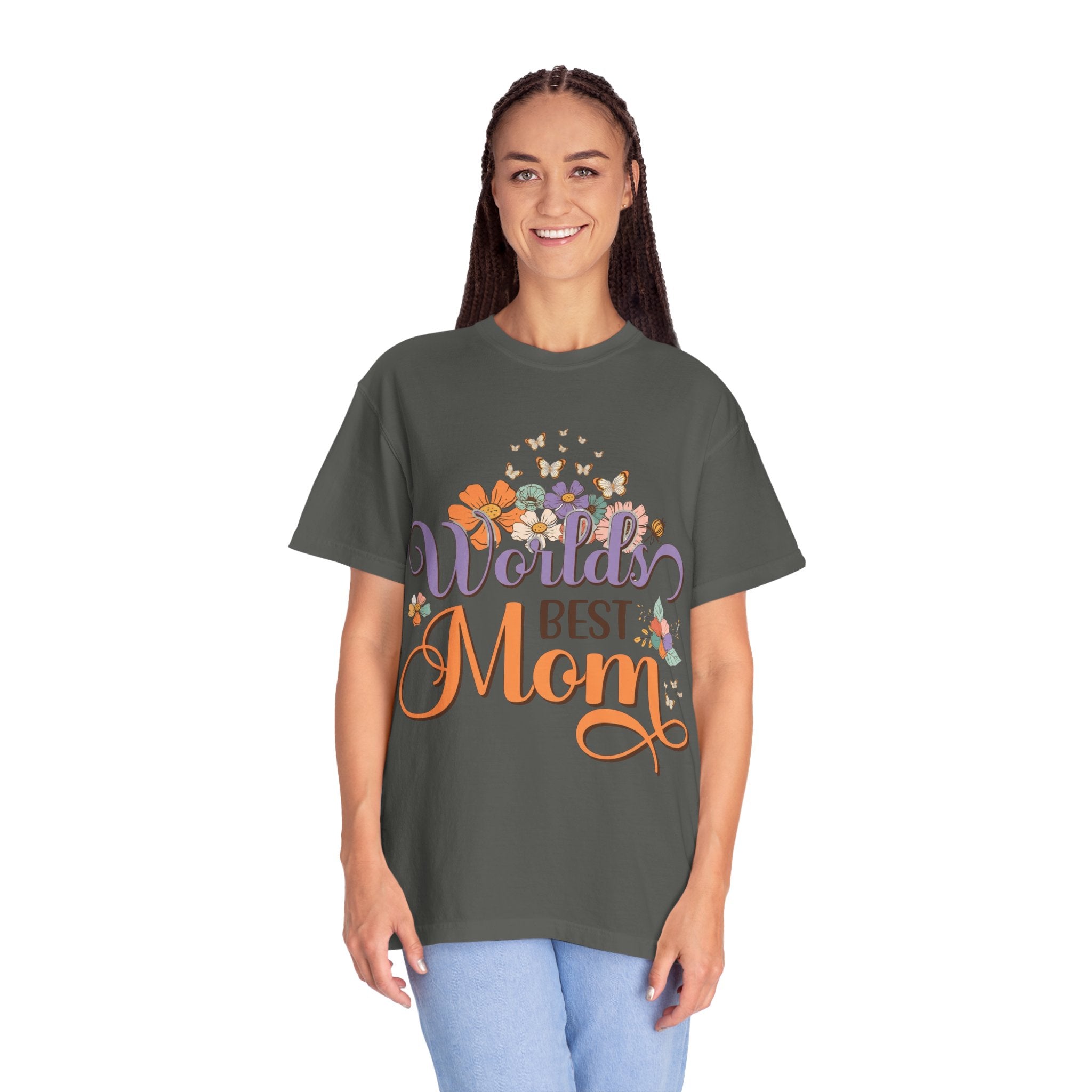 World's Best Mom T-Shirt — Floral Butterflies Mother's Day Tee