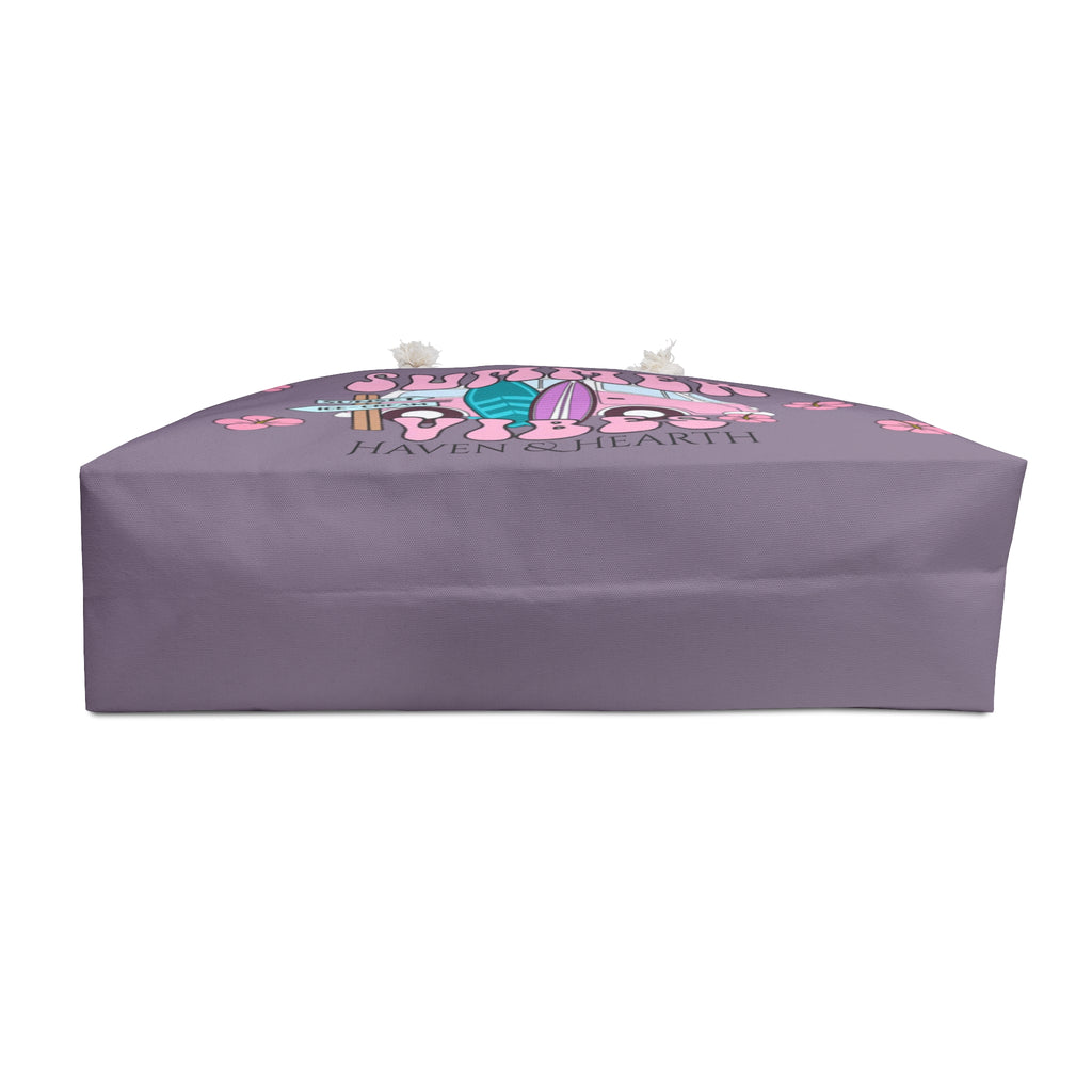 Summer Vibes Weekender Bag Surf Van, Surfboards & Hibiscus Design