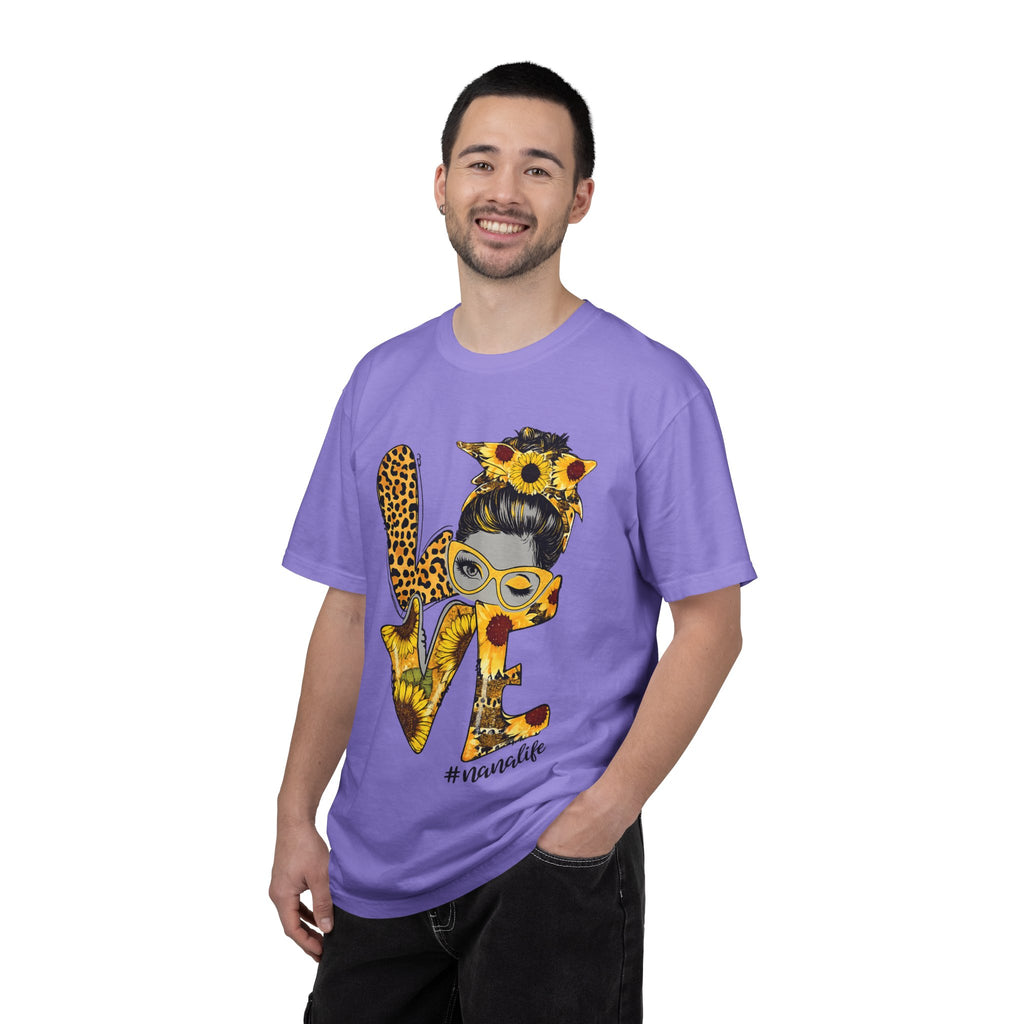 Love Mom T-Shirt — Sunflower & Leopard 'Mom Life' Graphic Tee