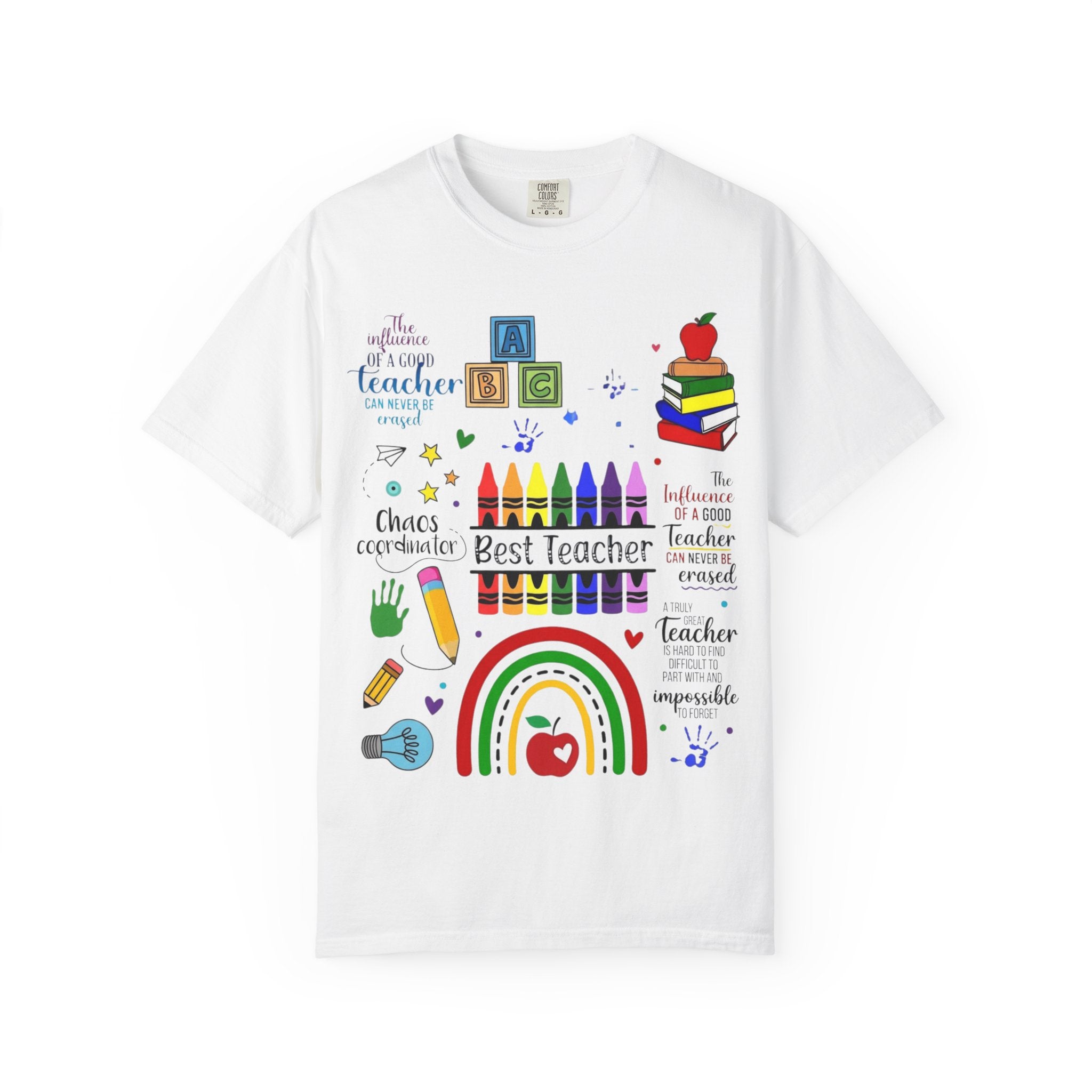 Best Teacher Colorful Classroom Graphic T-Shirt — Teacher Appreciation Gift