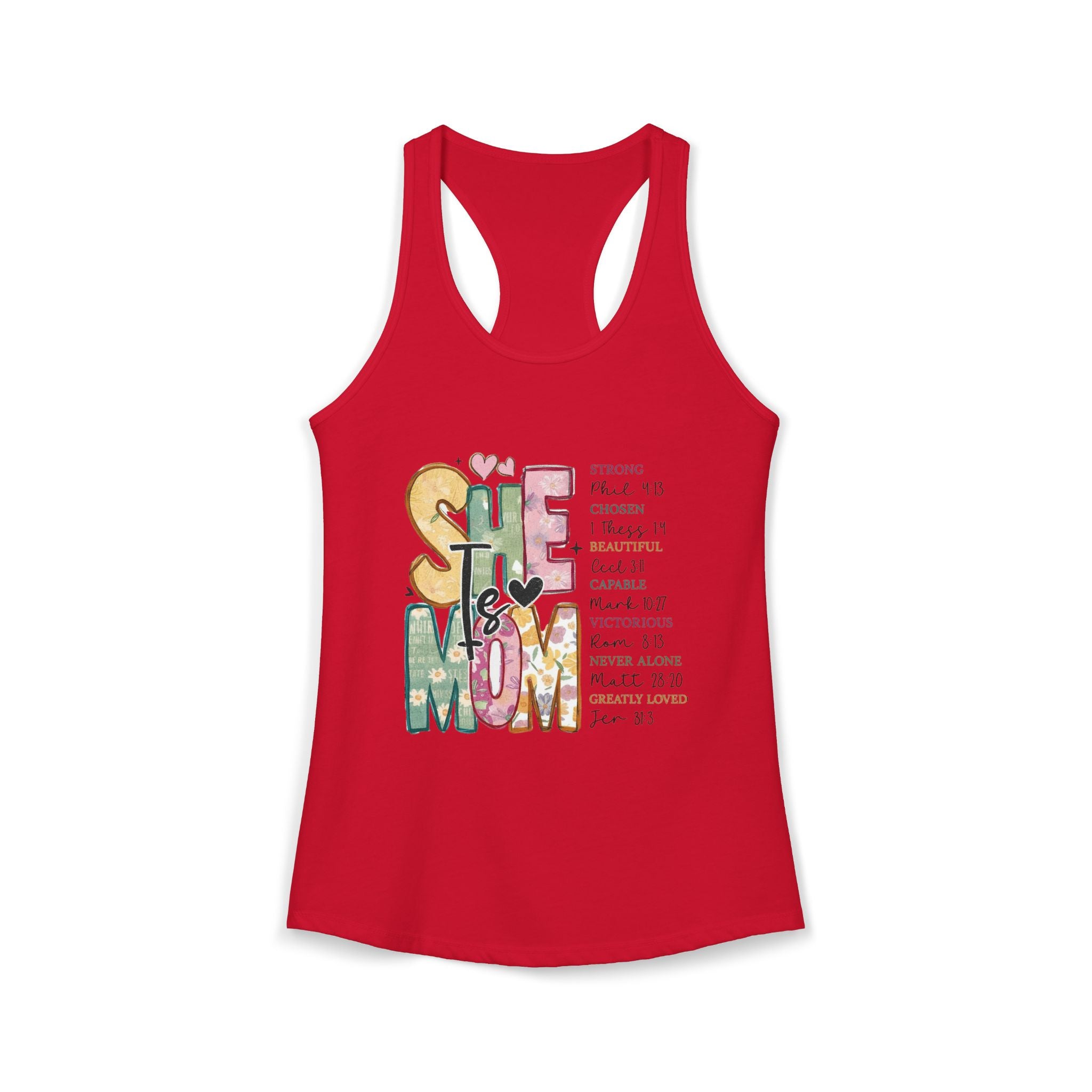She Is Mom Racerback Tank