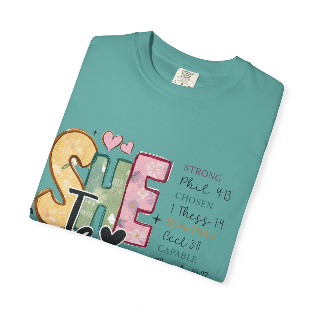 She & Mom Scripture Floral T-Shirt — Faith-Based Mother's Day Gift