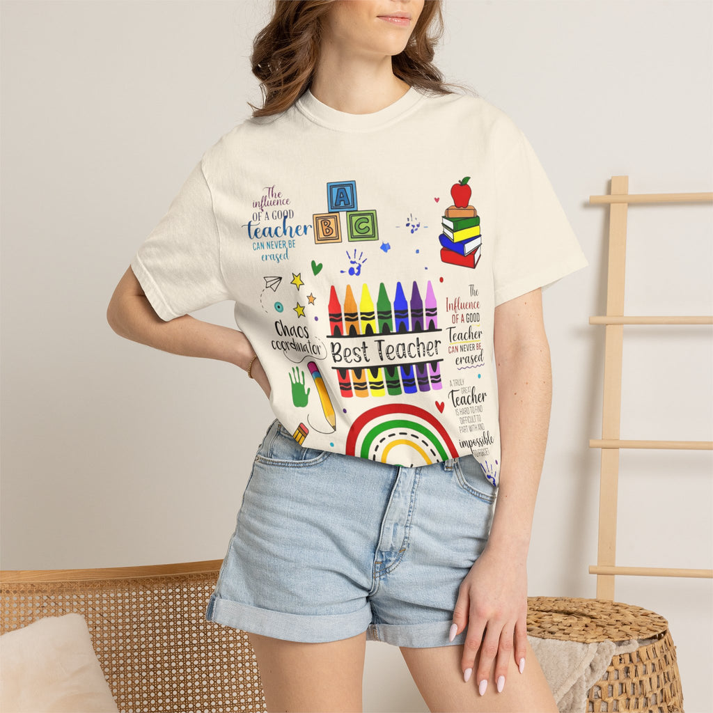 Best Teacher Colorful Classroom Graphic T-Shirt — Teacher Appreciation Gift