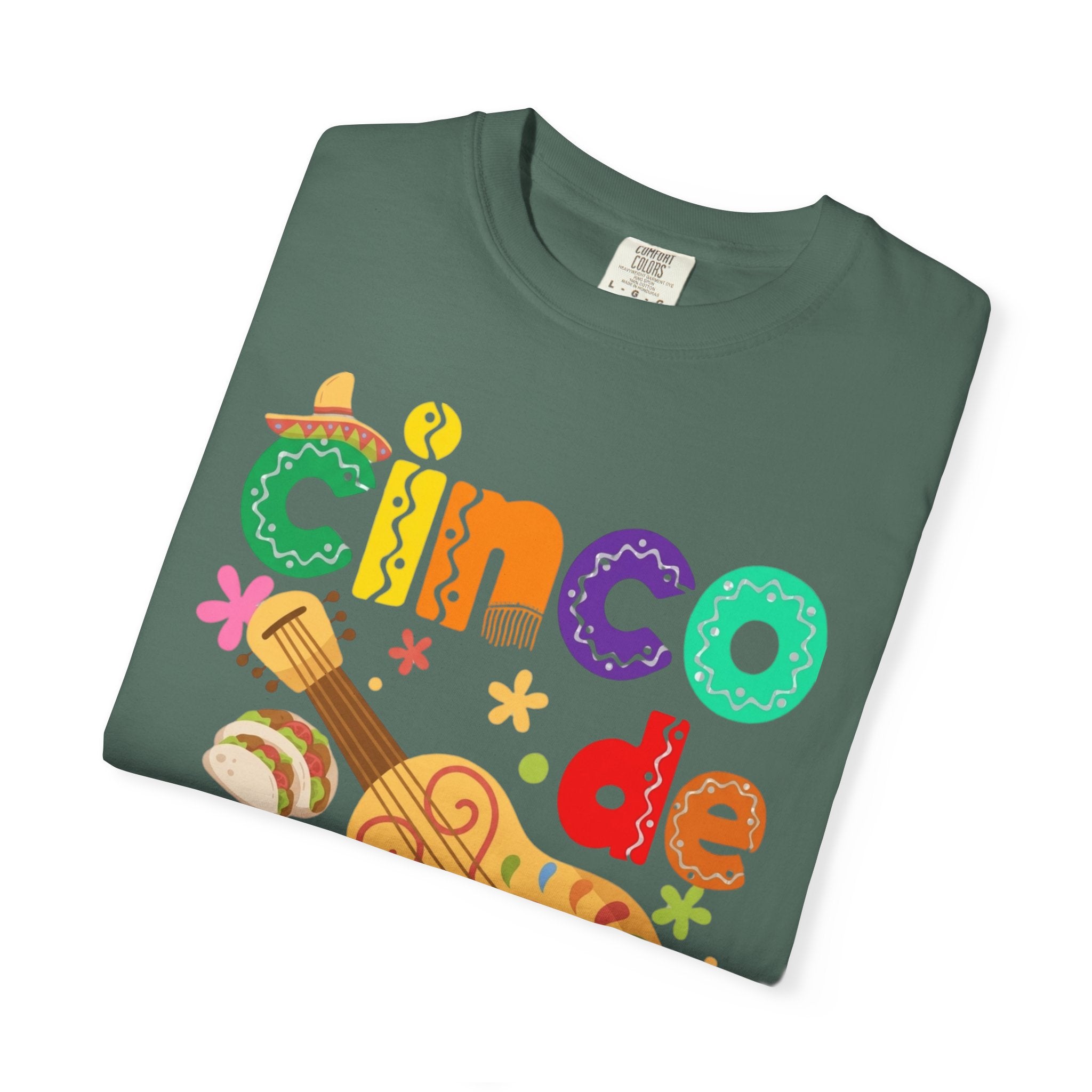 Cinco de Mayo Guitar Cactus T-Shirt | Fiesta Illustration