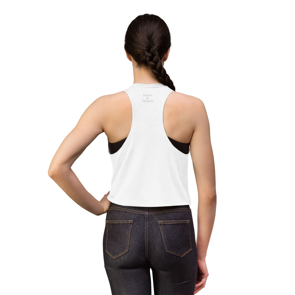 Fairy Girl Graphic Crop Top — Boho Butterfly Illustration Tank