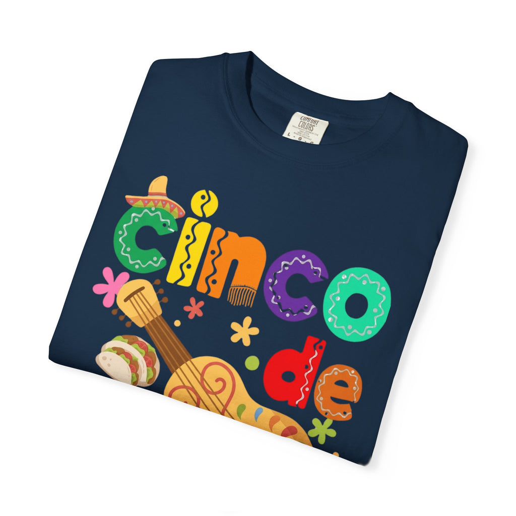 Cinco de Mayo Guitar Cactus T-Shirt | Fiesta Illustration