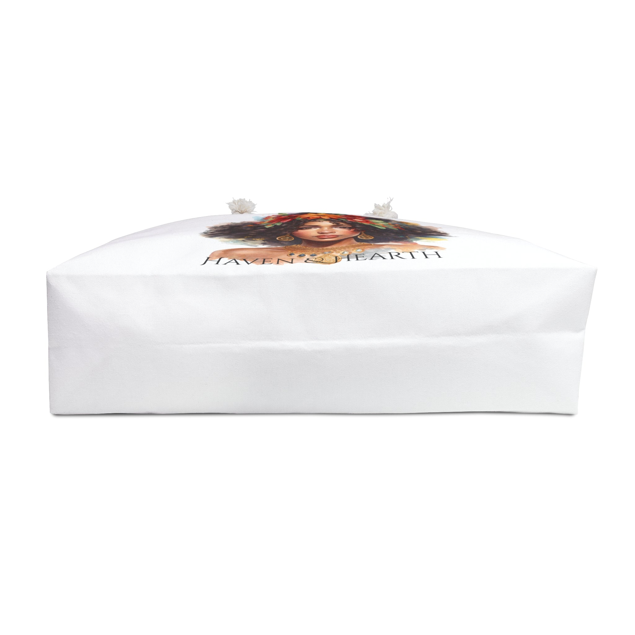 Black Woman Floral Crown Tote Bag | African American Art Weekender Bag