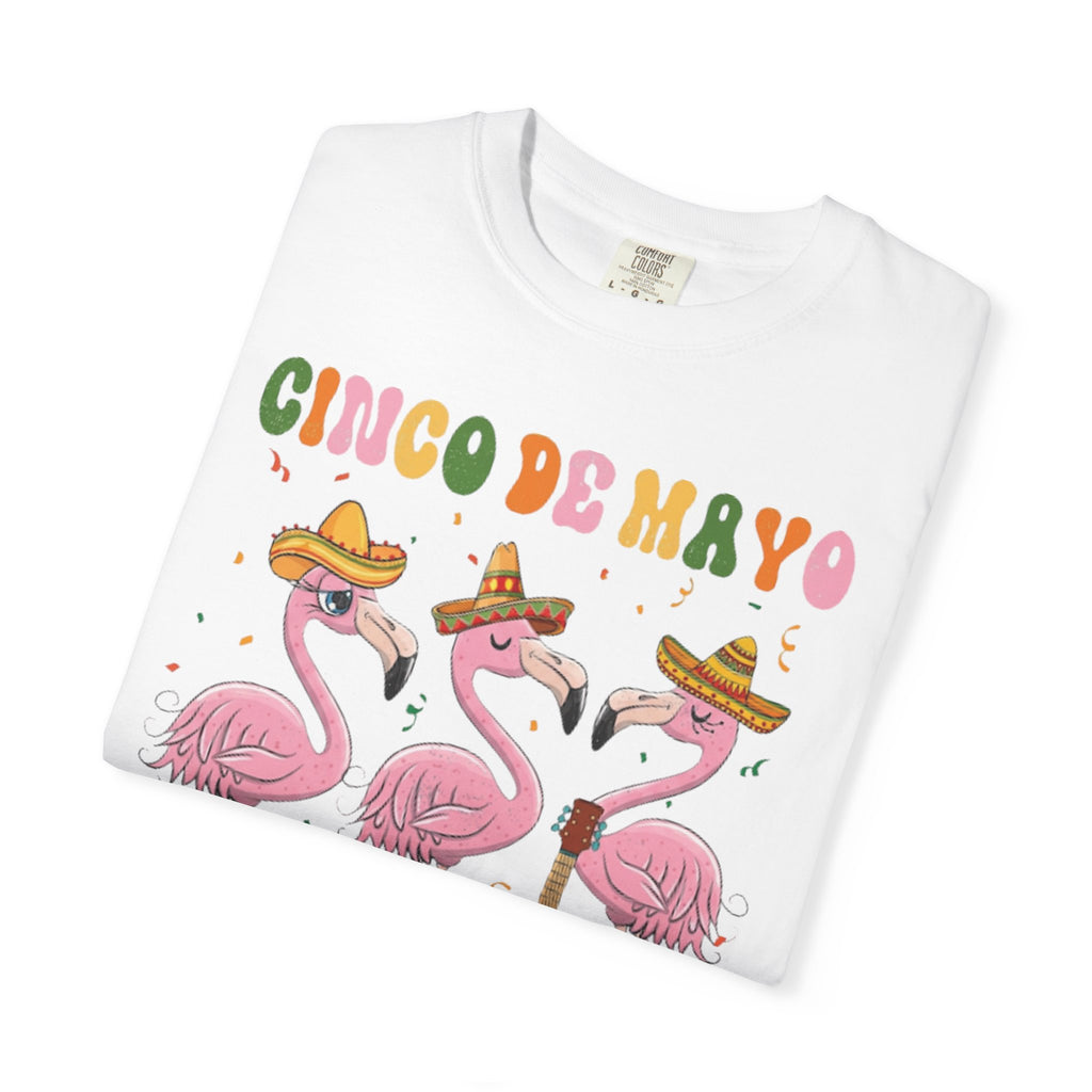 Cinco de Mayo Flamingo Squad T-shirt | Mexican Fiesta Graphic Tee