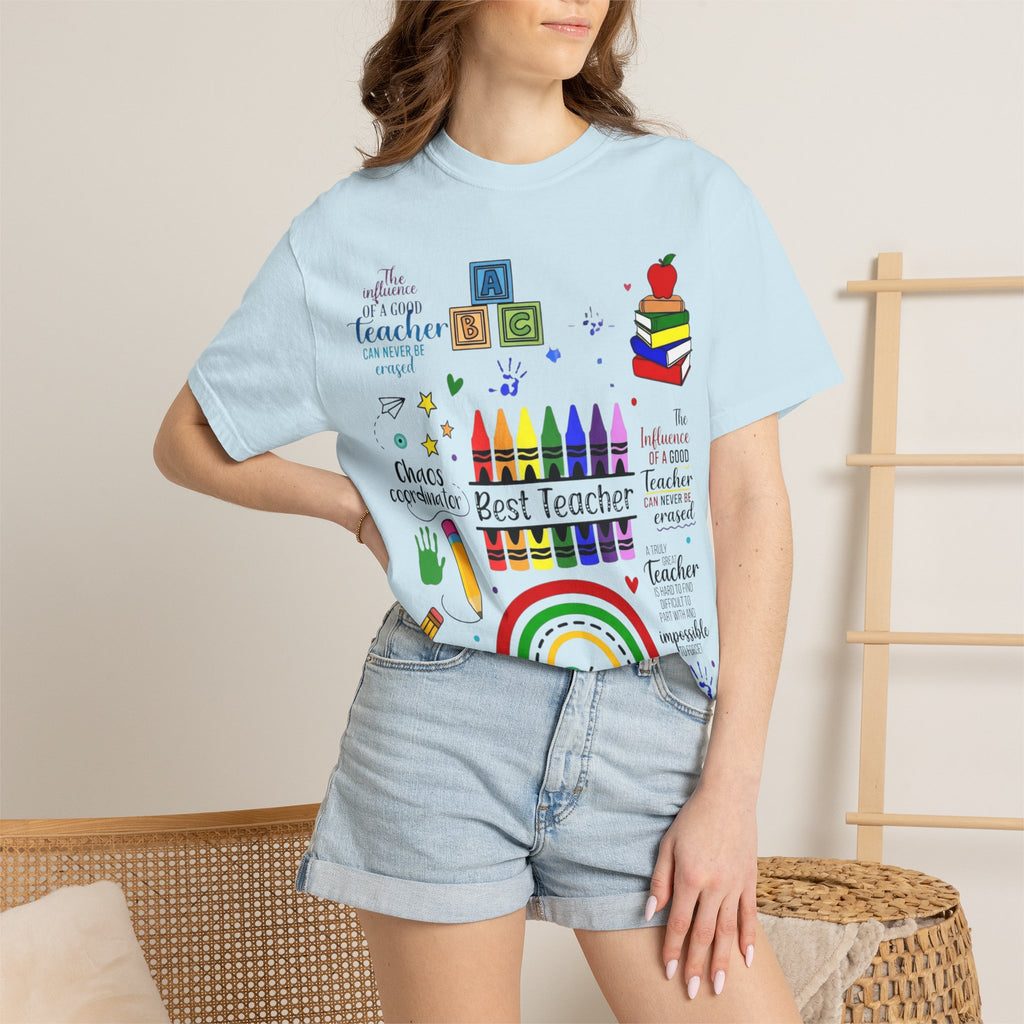 Best Teacher Colorful Classroom Graphic T-Shirt — Teacher Appreciation Gift
