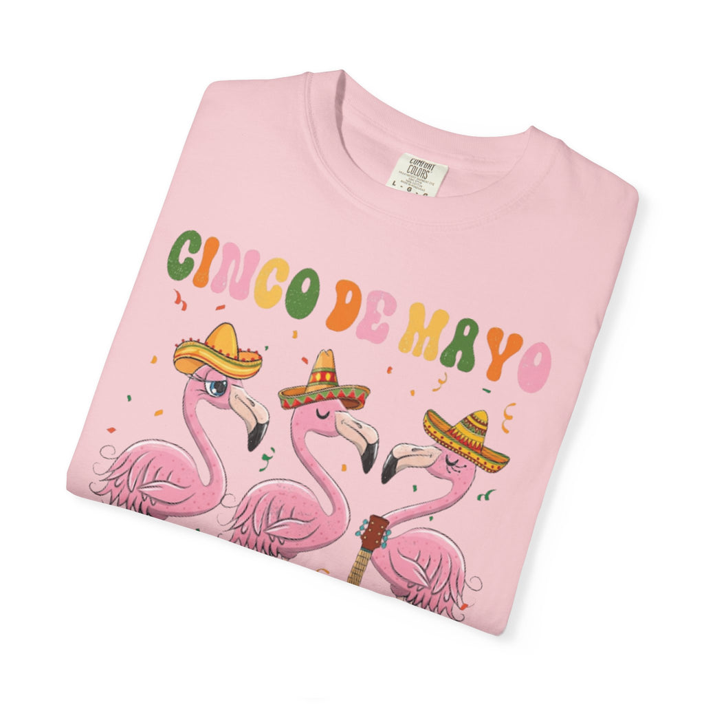 Cinco de Mayo Flamingo Squad T-shirt | Mexican Fiesta Graphic Tee