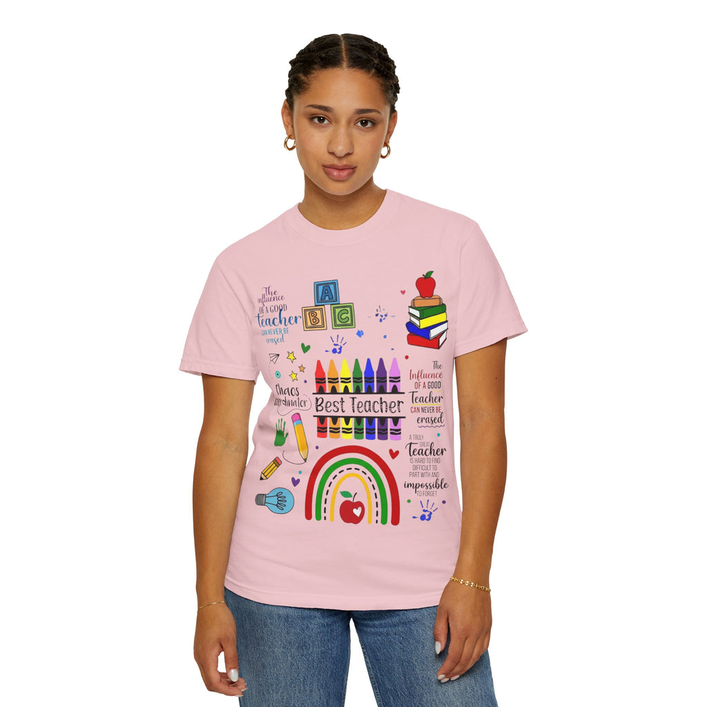 Best Teacher Colorful Classroom Graphic T-Shirt — Teacher Appreciation Gift