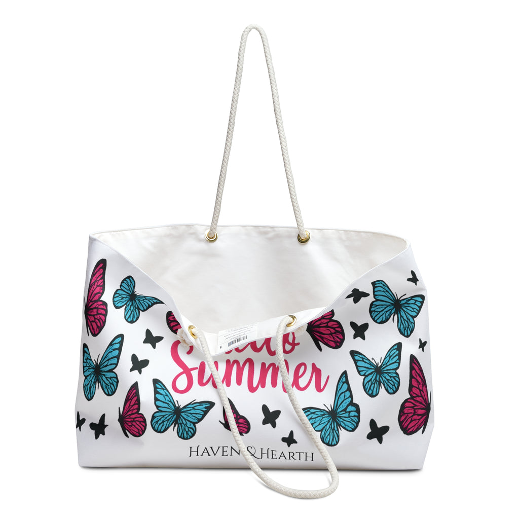 Hello Summer Butterfly Weekender Bag