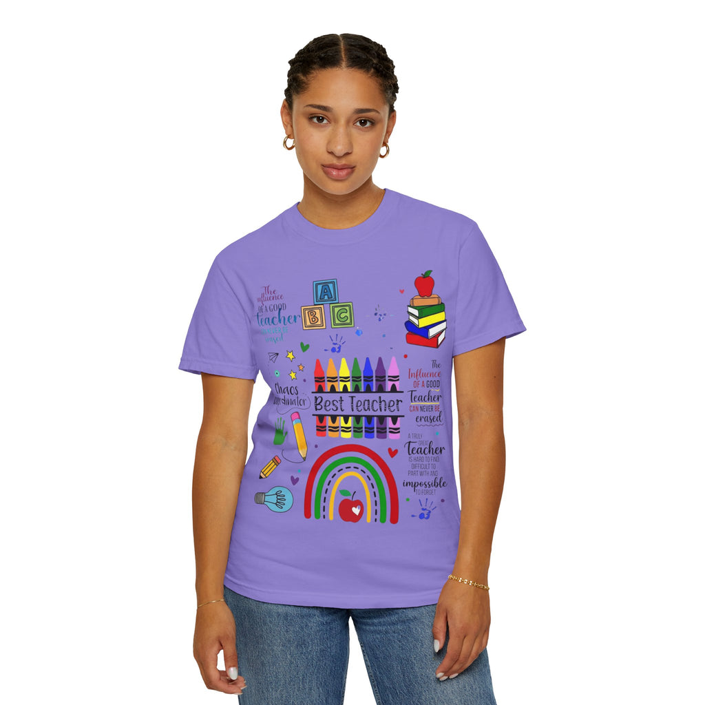 Best Teacher Colorful Classroom Graphic T-Shirt — Teacher Appreciation Gift