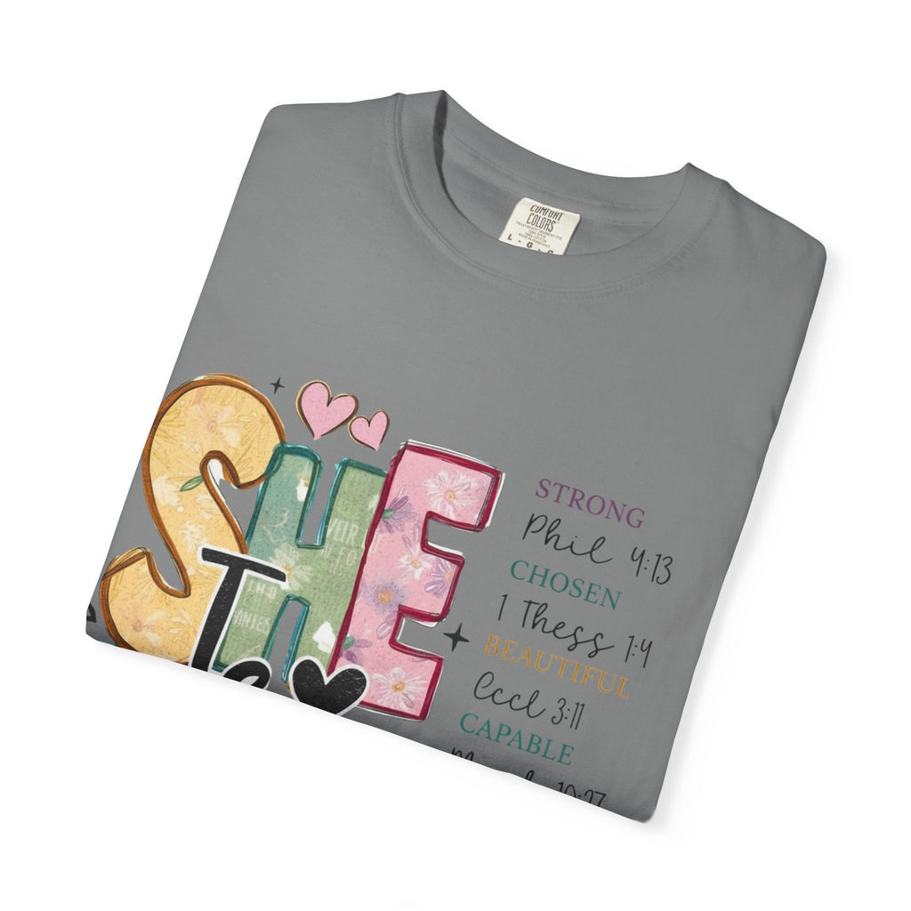She & Mom Scripture Floral T-Shirt — Faith-Based Mother's Day Gift