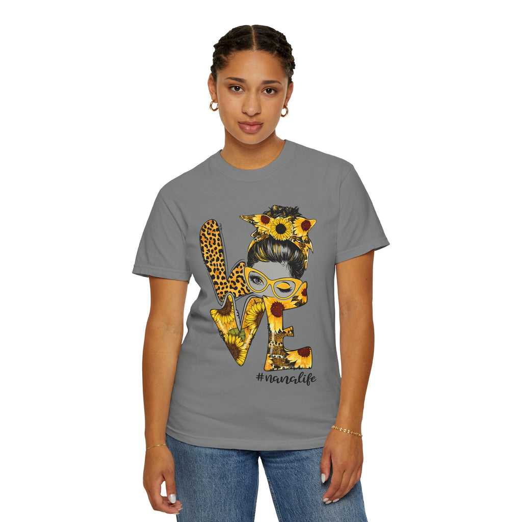 Love Mom T-Shirt — Sunflower & Leopard 'Mom Life' Graphic Tee