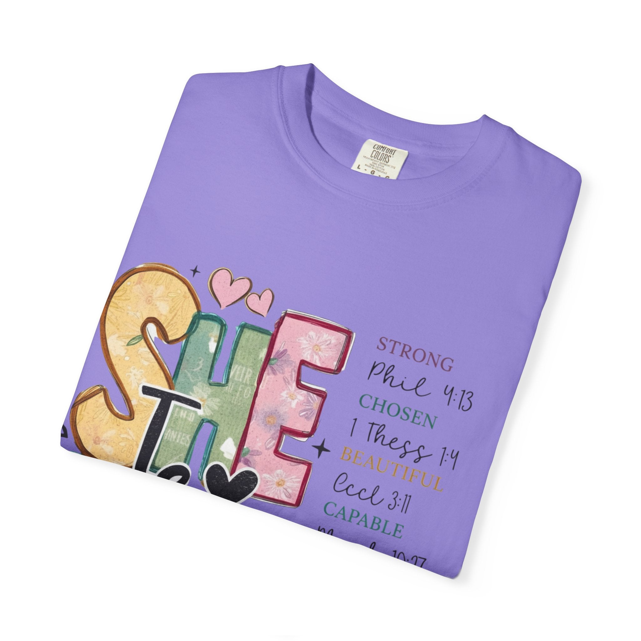 She & Mom Scripture Floral T-Shirt — Faith-Based Mother's Day Gift