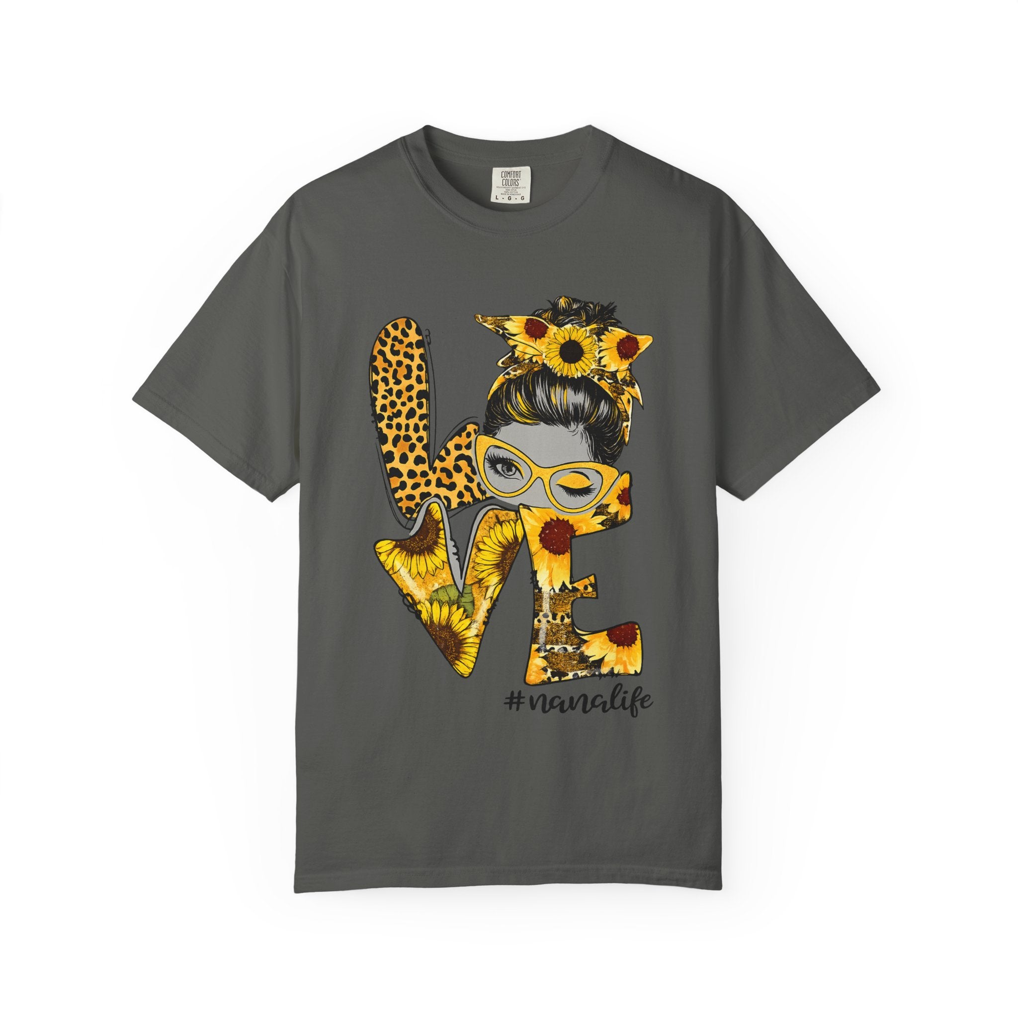 Love Mom T-Shirt — Sunflower & Leopard 'Mom Life' Graphic Tee