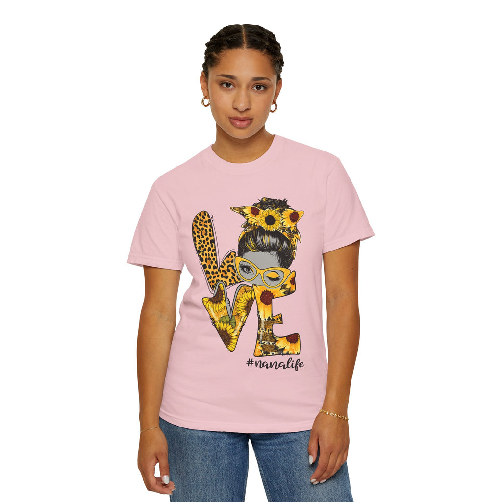 Love Mom T-Shirt — Sunflower & Leopard 'Mom Life' Graphic Tee