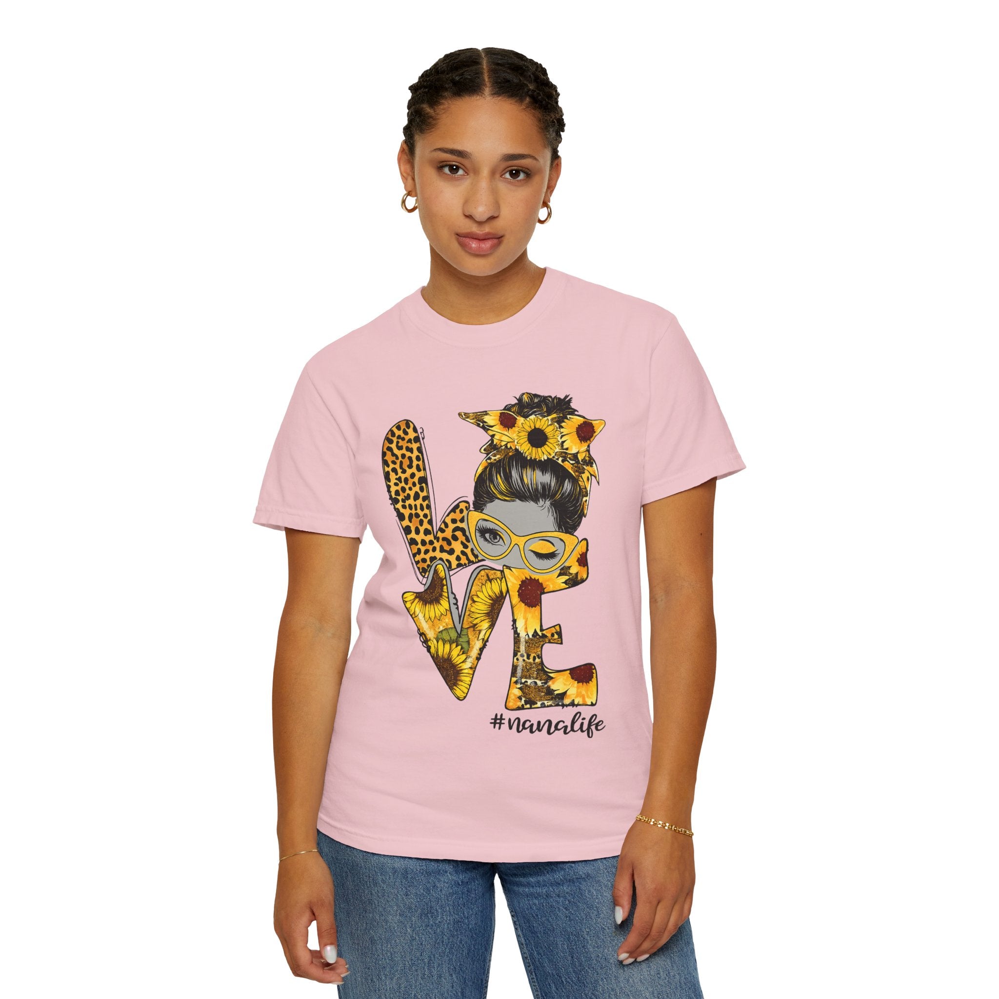 Love Mom T-Shirt — Sunflower & Leopard 'Mom Life' Graphic Tee