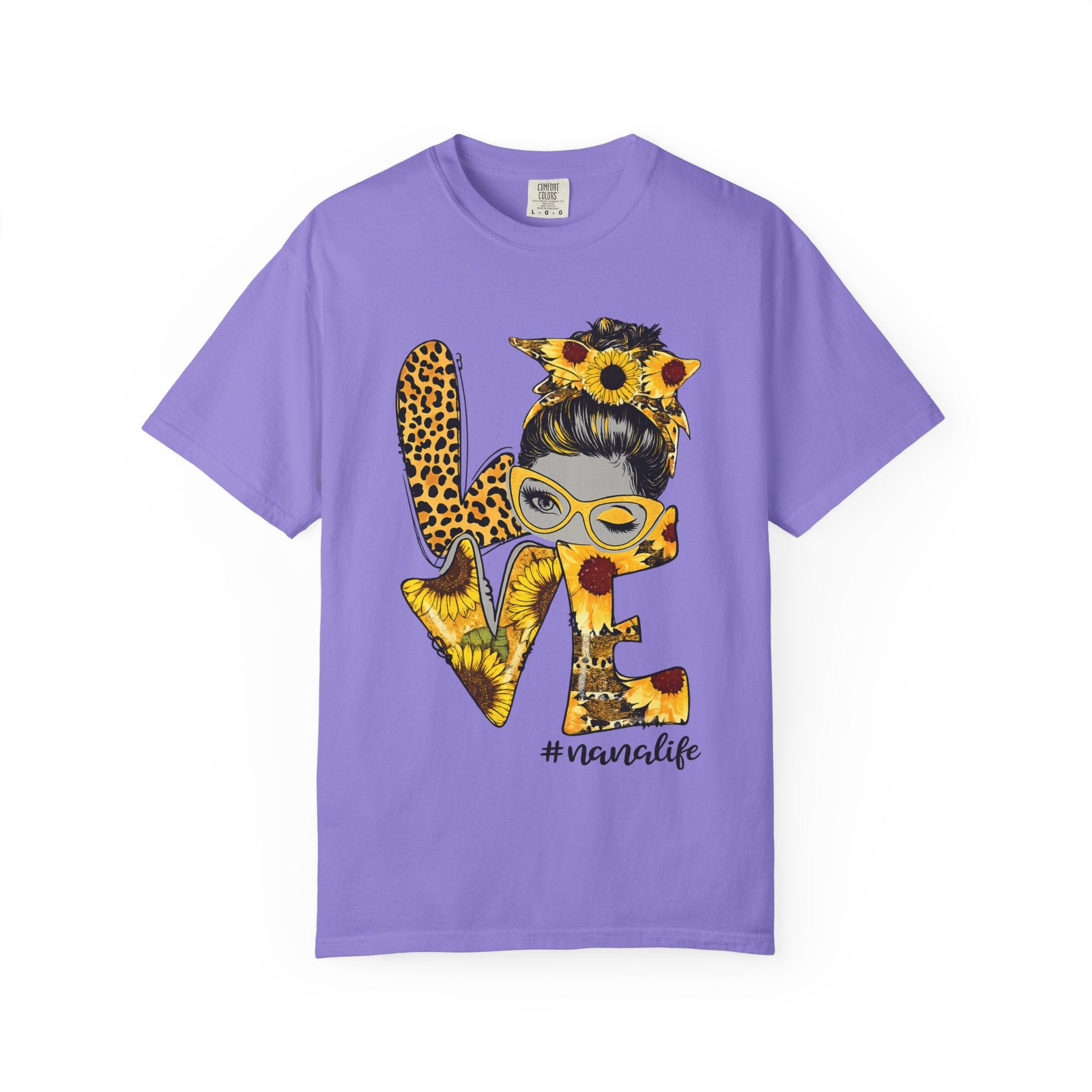 Love Mom T-Shirt — Sunflower & Leopard 'Mom Life' Graphic Tee