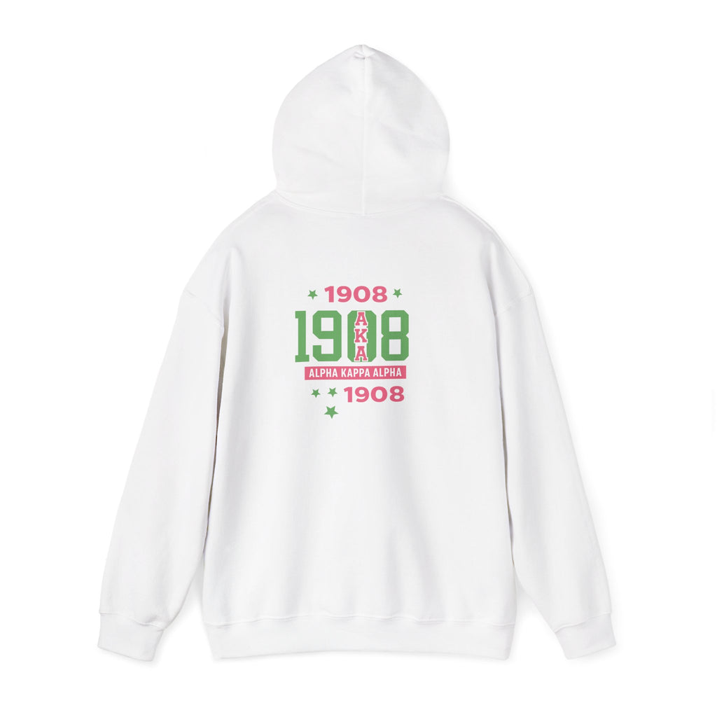 Alpha Kappa Alpha 1908 Hoodie — Vintage Sorority Crest Pullover
