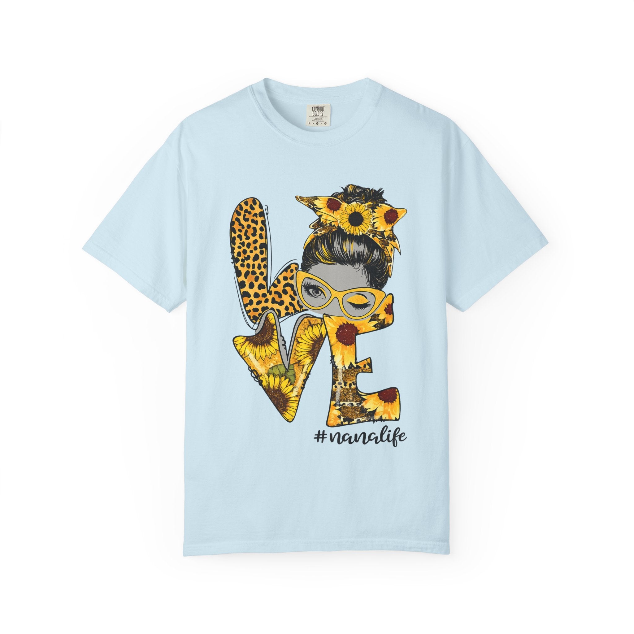 Love Mom T-Shirt — Sunflower & Leopard 'Mom Life' Graphic Tee