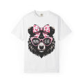 Mama Bear T-Shirt — Cute Leopard Bow & Sunglasses Graphic Tee for Moms