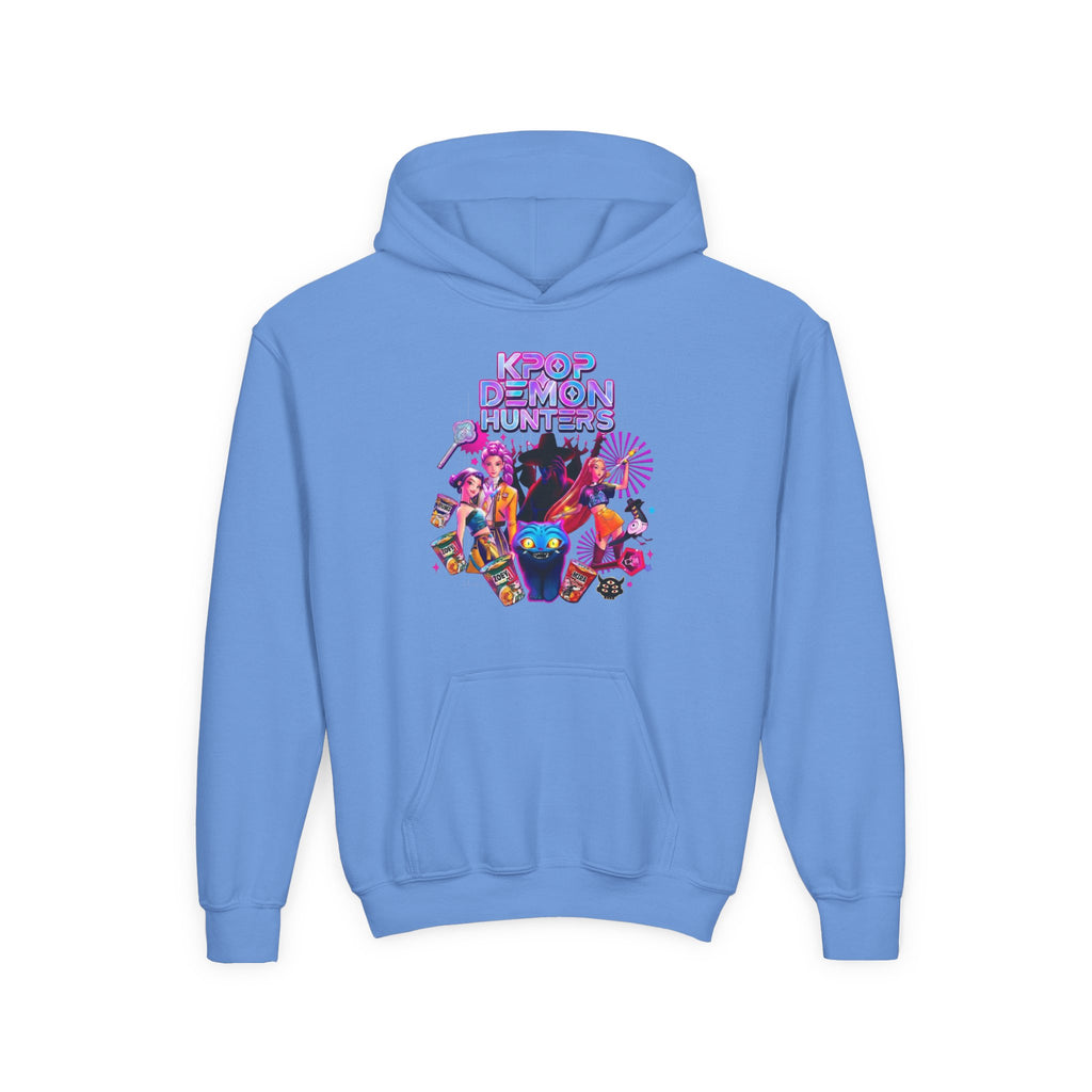 K-Pop Children’s Demon Hunters Hoodie — Neon K-Pop Band Anime Art Pullover