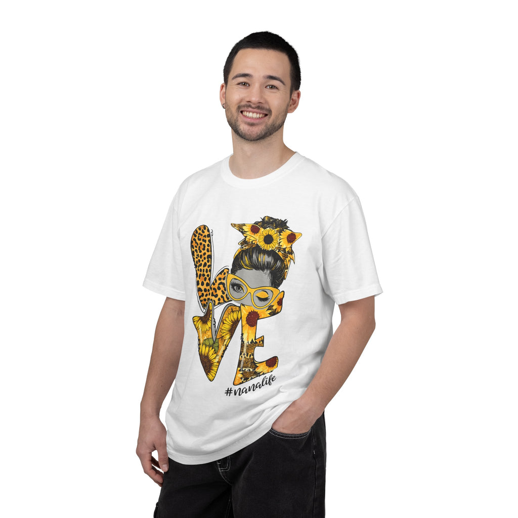 Love Mom T-Shirt — Sunflower & Leopard 'Mom Life' Graphic Tee