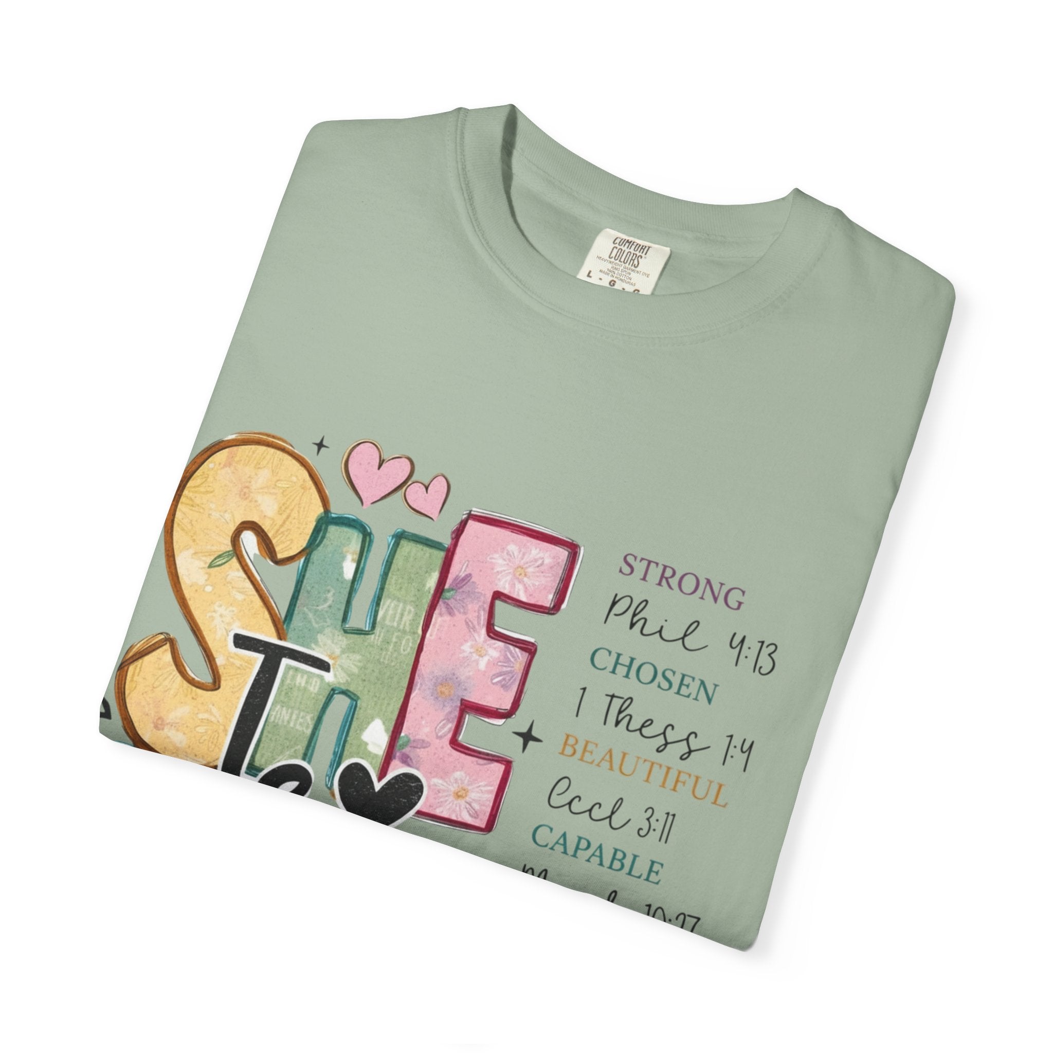 She & Mom Scripture Floral T-Shirt — Faith-Based Mother's Day Gift